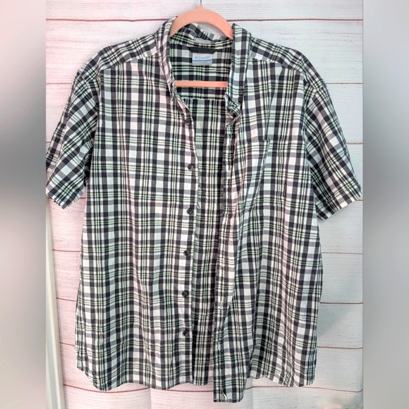 Euc Columbia mens plaid button down short sleeve shirt size Xl - Picture 5 of 6